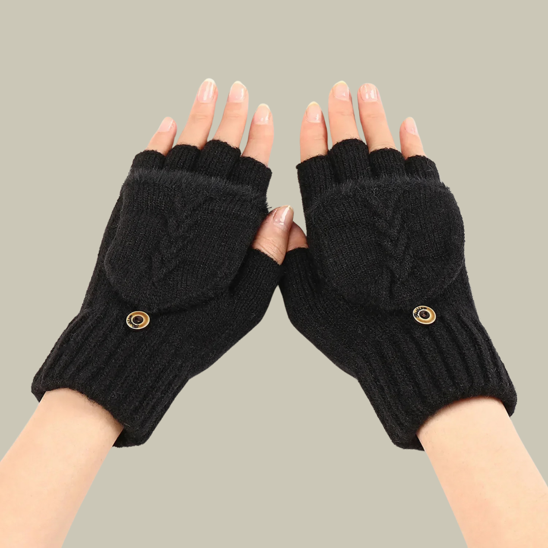 Lux & Classy •  Women's Warm Knitted  Finger Gloves