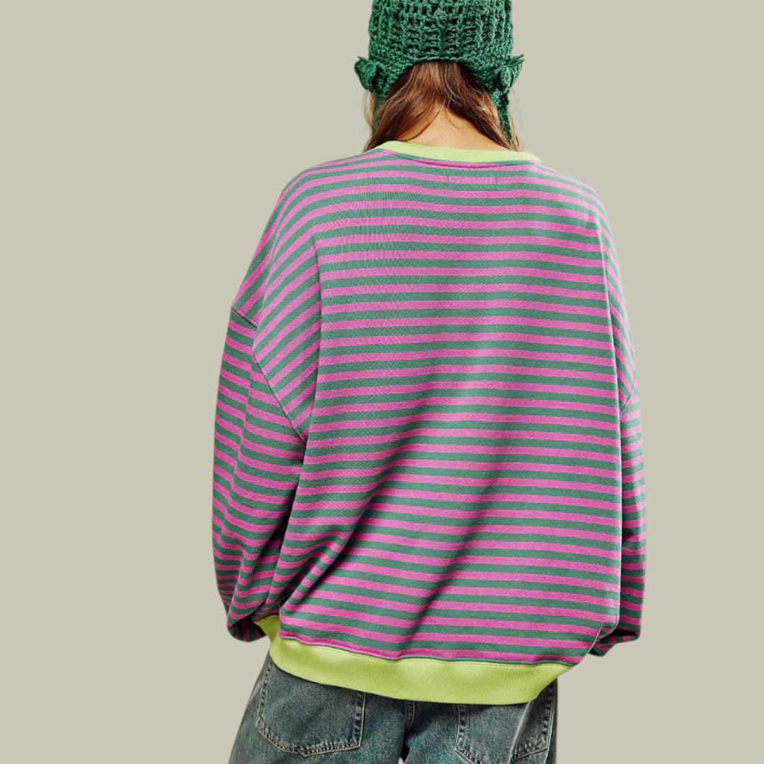 Womens Oversized Striped Shirt