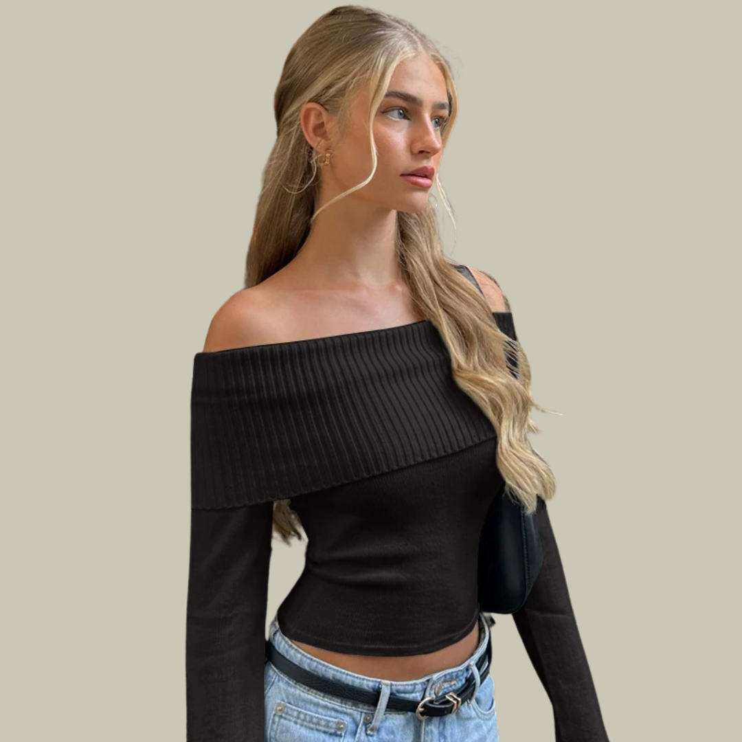 Lux & Classy • Skinny Off Shoulder Top for Women