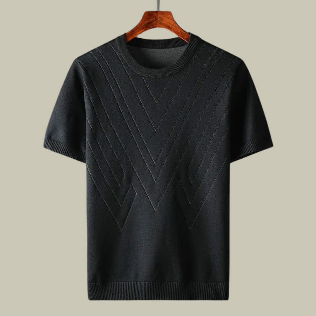 Lux & Classy •  Men's Casual Round Neck Knit T-shirt