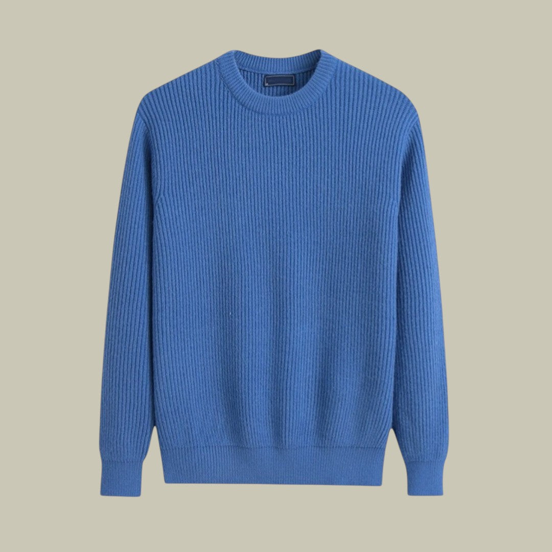 Mens Sweater Knitted Ribbed