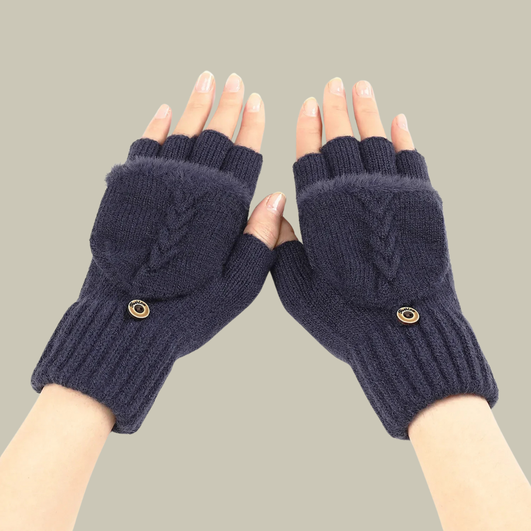 Lux & Classy •  Women's Warm Knitted  Finger Gloves