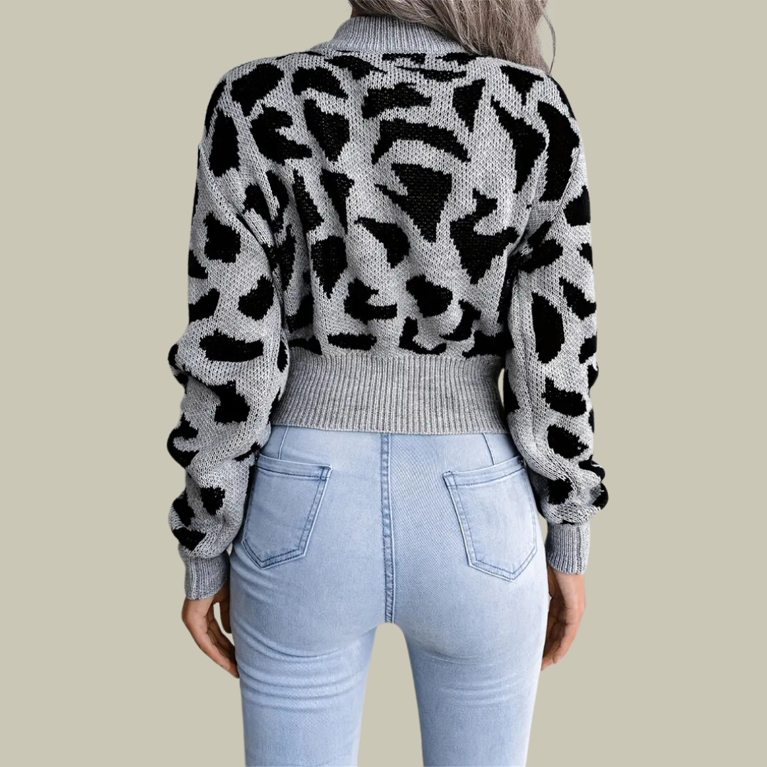 Lux & Classy  • Women's Chic Leopard Print Sweater