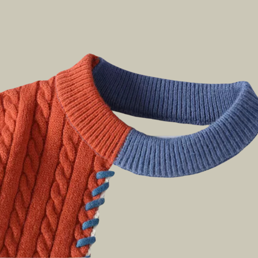 Lux & Classy  • Men's Premium Merino Patchwork Sweater