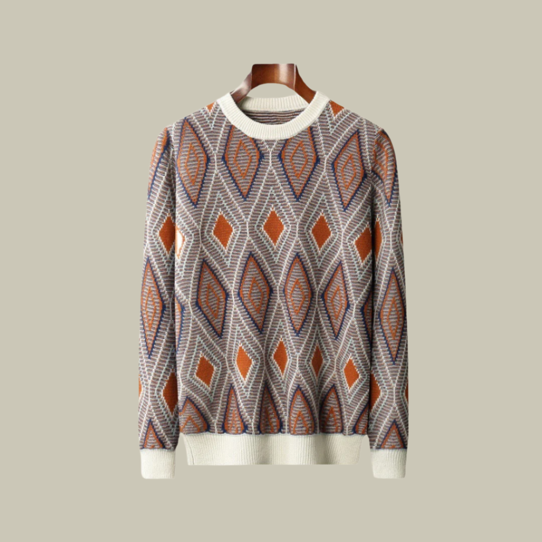 Pattern Cashmere Sweater