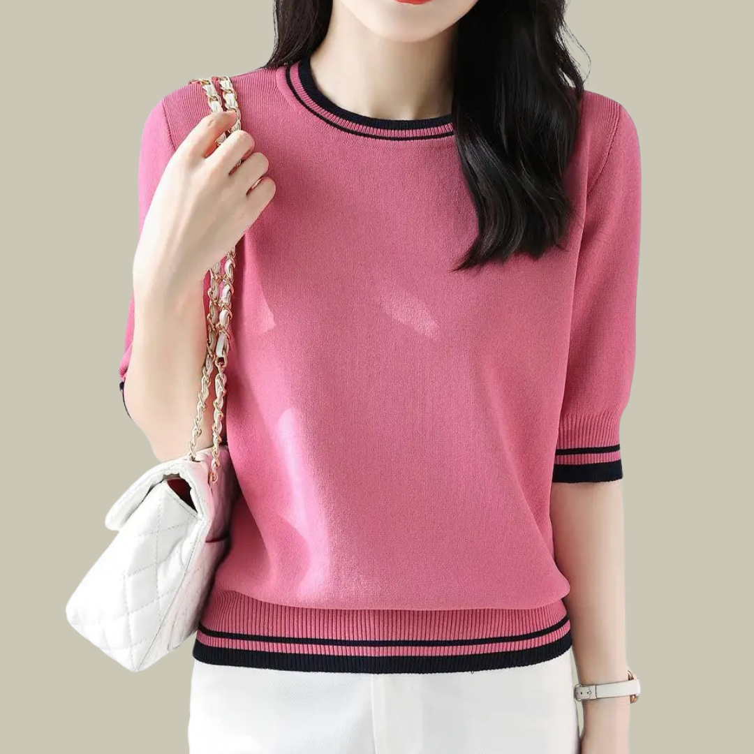 Comfortable Patchwork Knitted Top