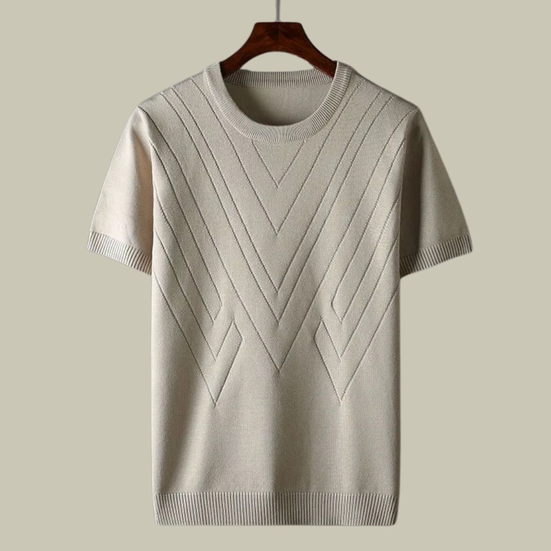 Lux & Classy •  Men's Casual Round Neck Knit T-shirt