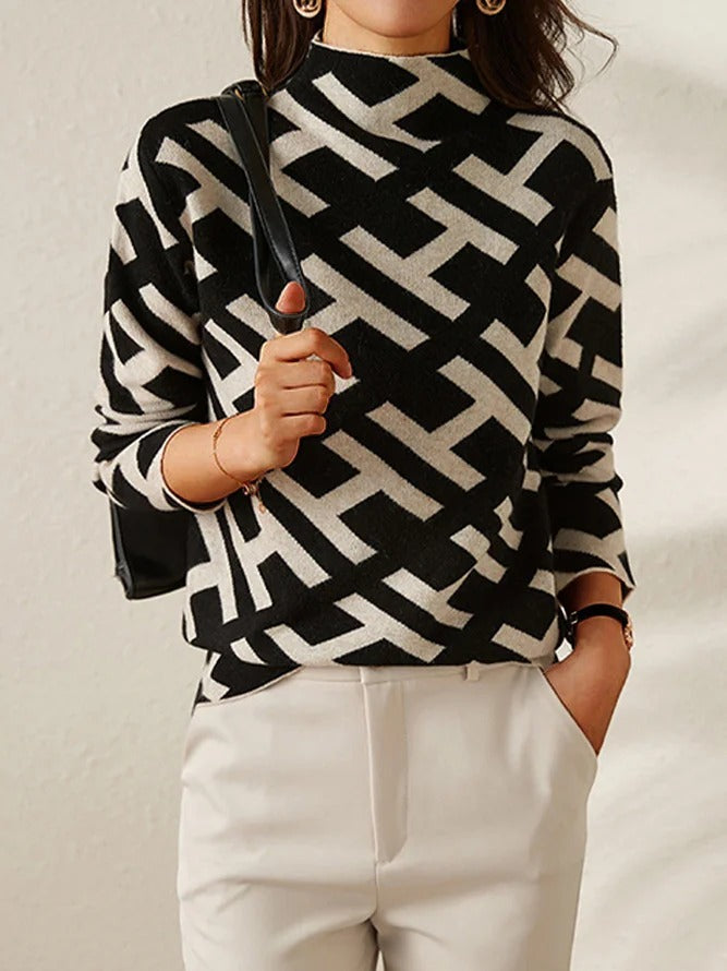 Classy Geometric Sweater