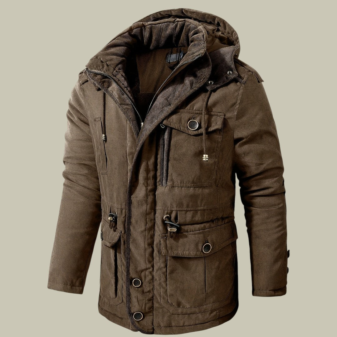 Mens Winter Jacket Thick Hooded