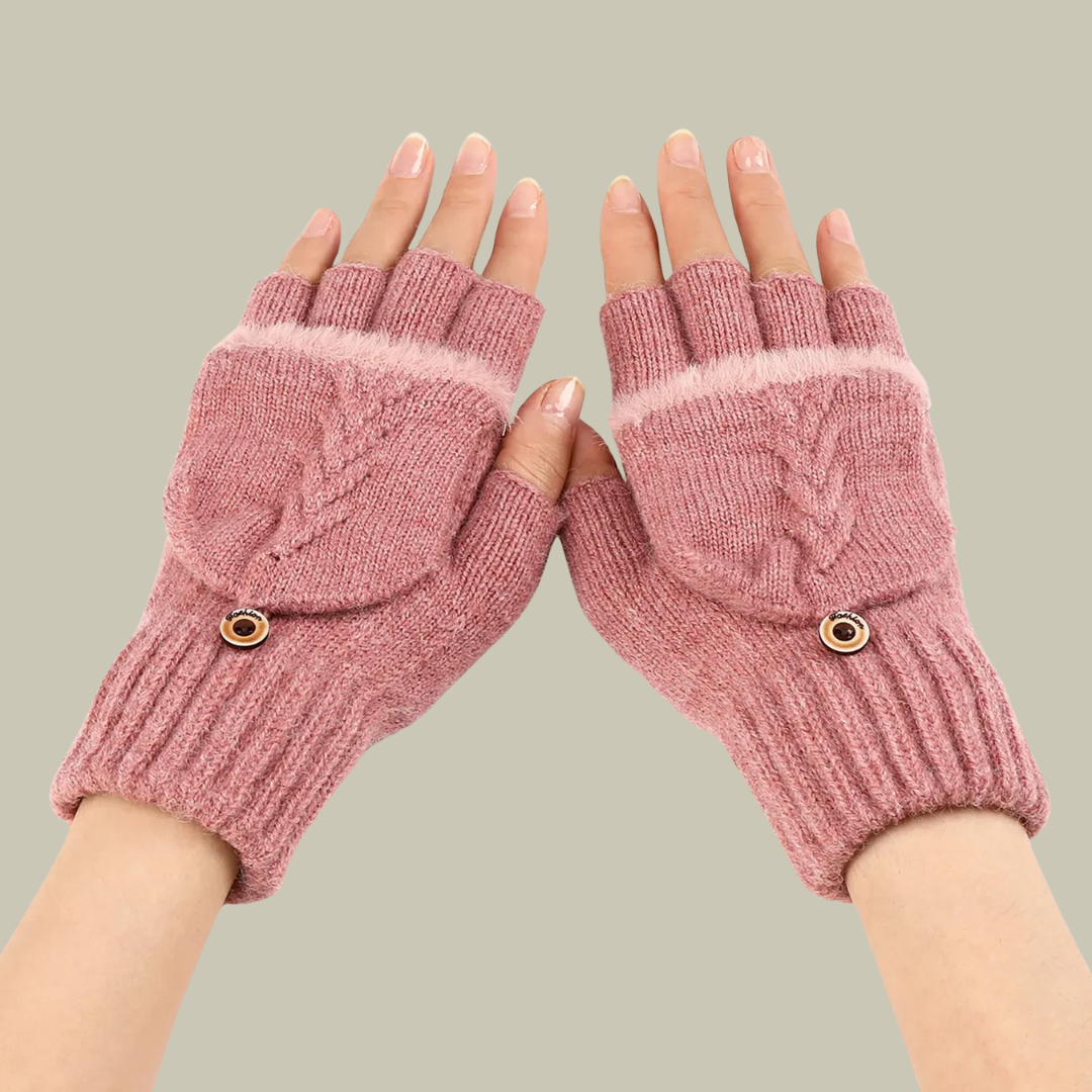 Lux & Classy •  Women's Warm Knitted  Finger Gloves