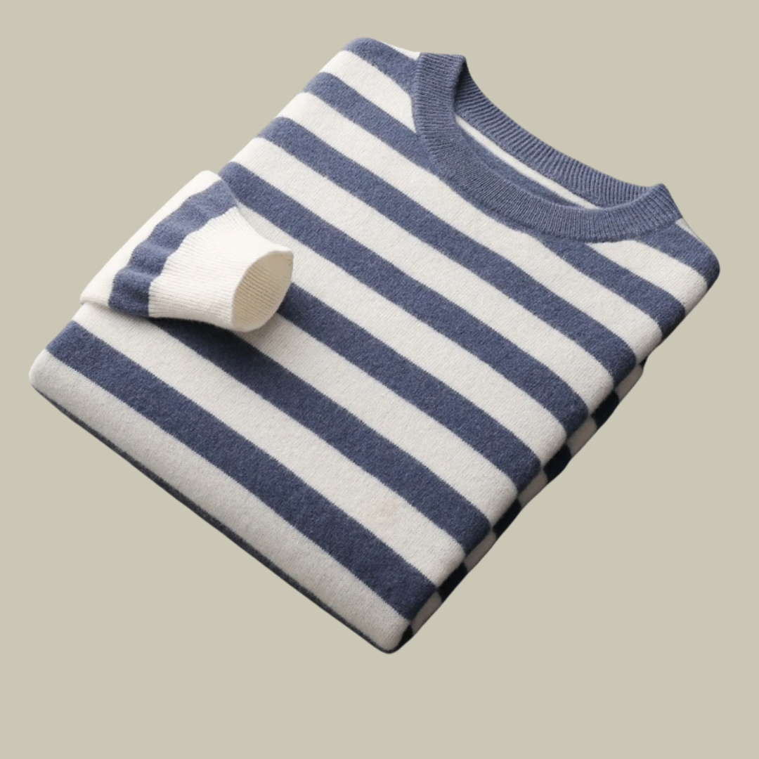 Lux & Classy • Autumn/Winter Striped Pure Cashmere Sweater