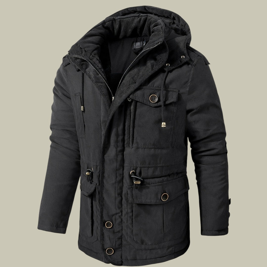 Mens Winter Jacket Thick Hooded
