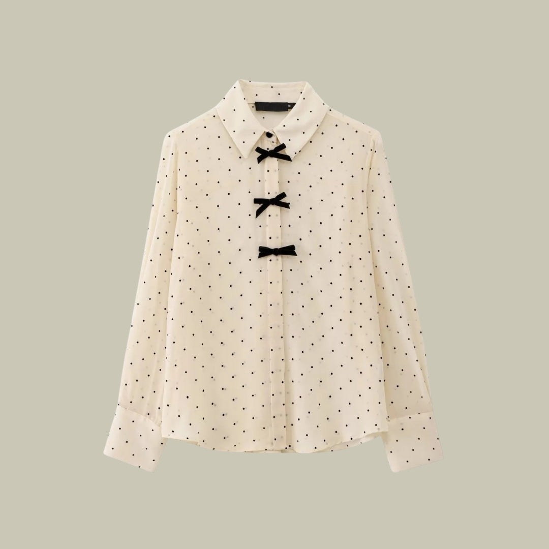Womens Blouse Polka Dot