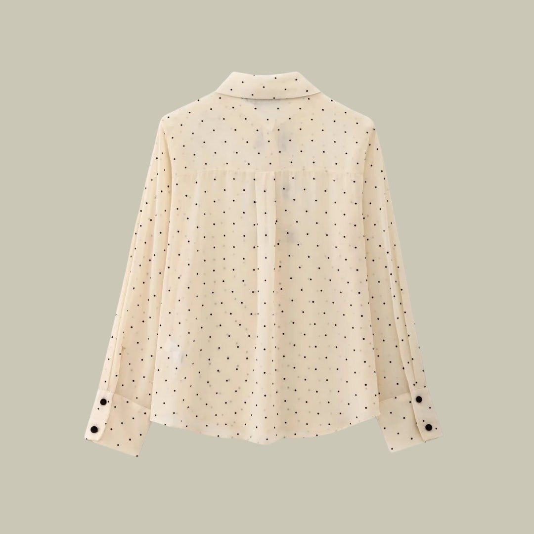 Womens Blouse Polka Dot