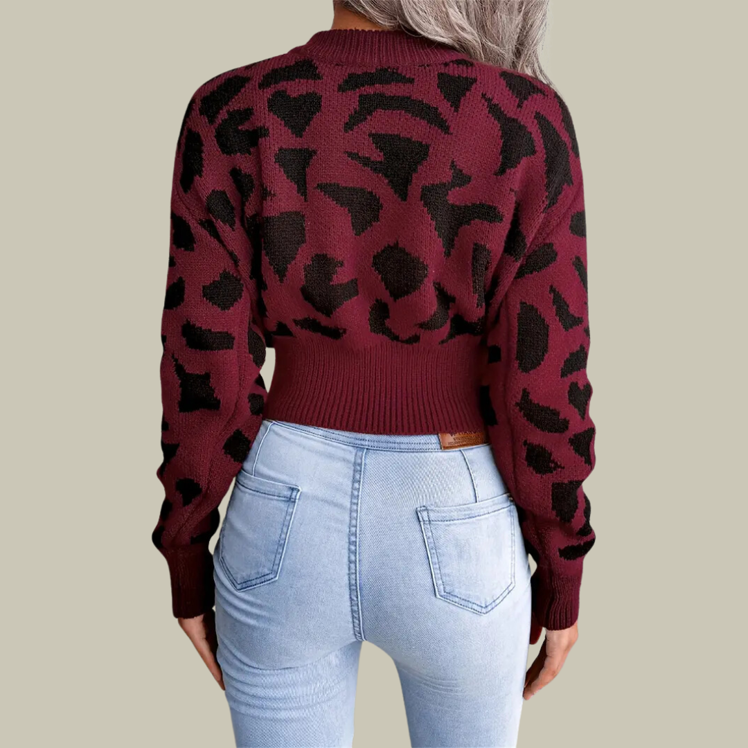 Lux & Classy  • Women's Chic Leopard Print Sweater