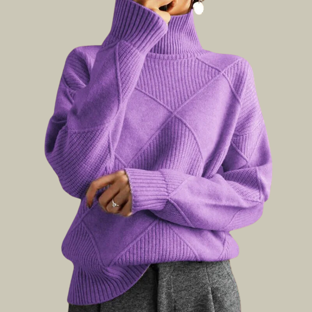 Lux & Classy  • Women's Warm Turtleneck Oversized Sweater