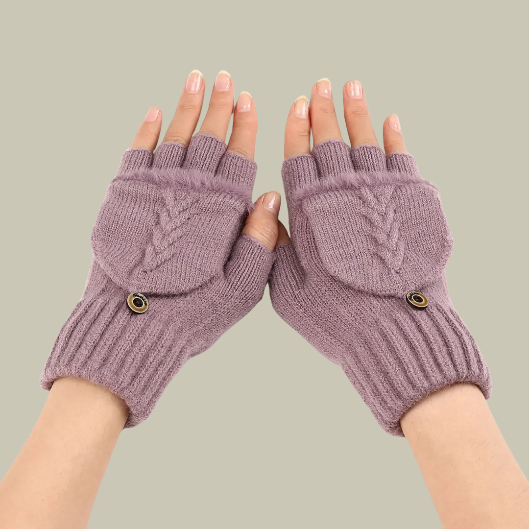 Lux & Classy •  Women's Warm Knitted  Finger Gloves