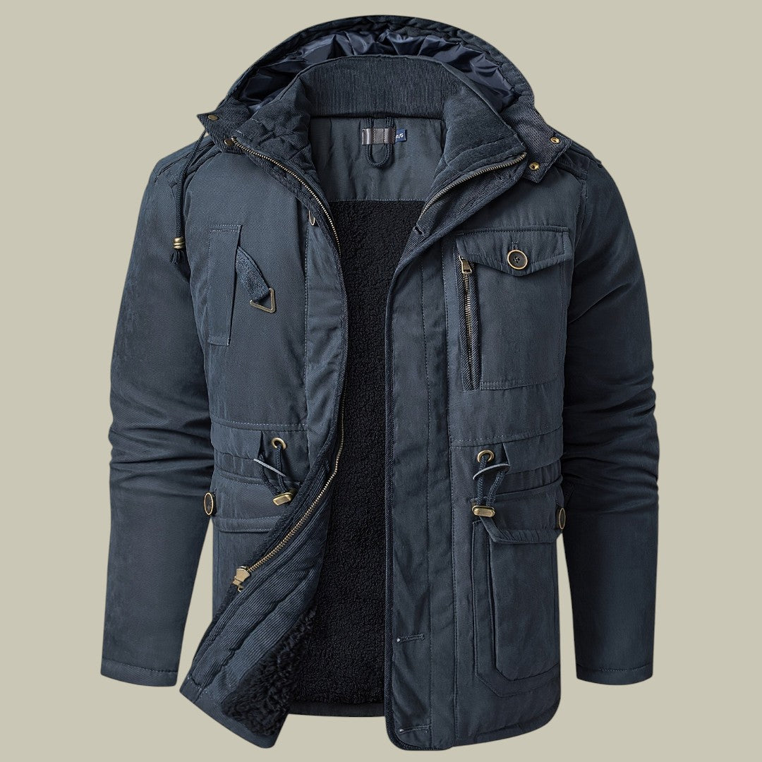 Mens Winter Jacket Thick Hooded