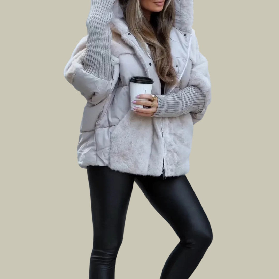 Womens Jacket Warm Hooded Oversized