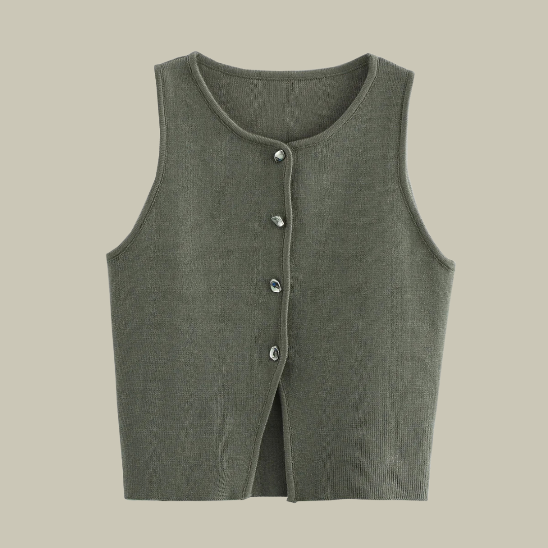 Lux & Classy • Women's Fashion Cropped Knitted Vest