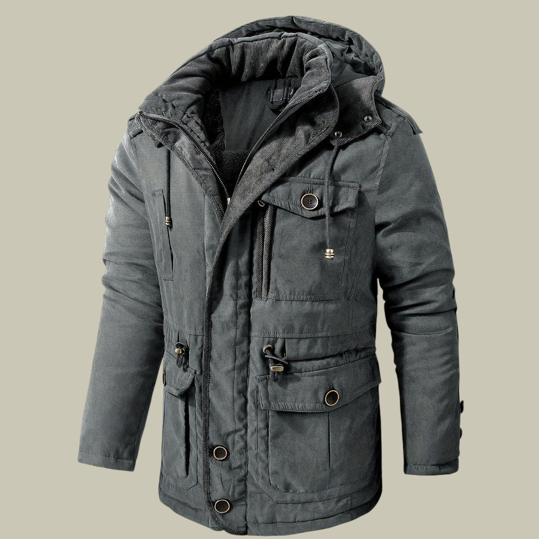 Mens Winter Jacket Thick Hooded