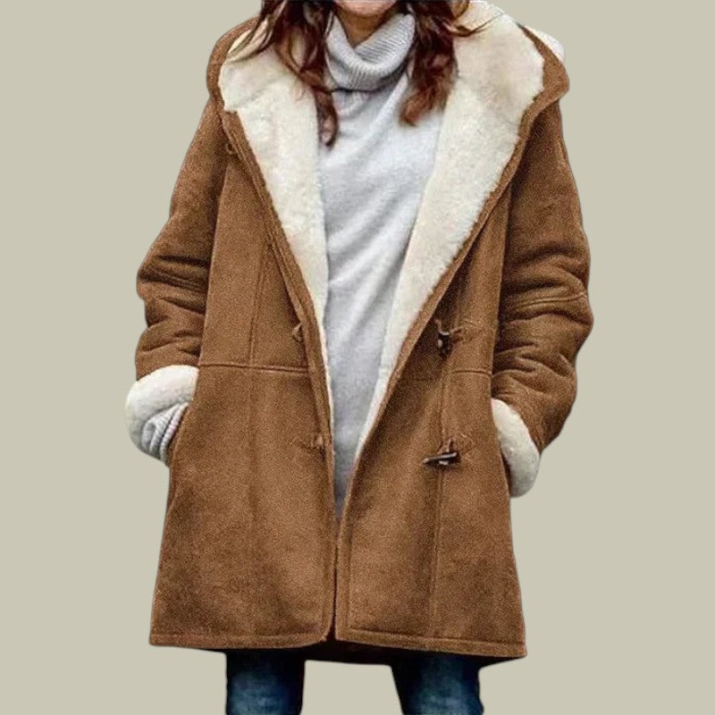 Womens Soft Coat Hooded