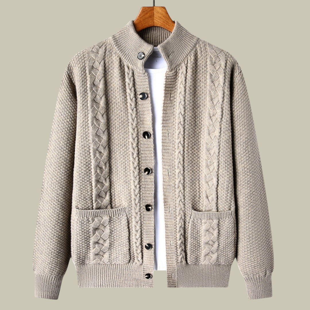 Mens Knitted Cardigan Old Money