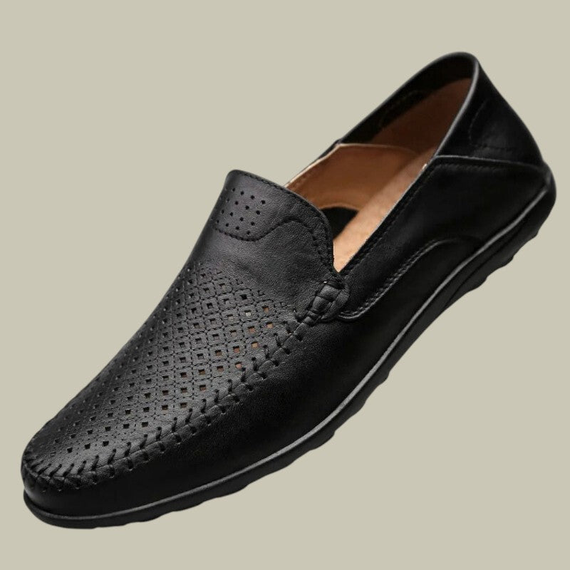 Mens Breathable Leather Loafers