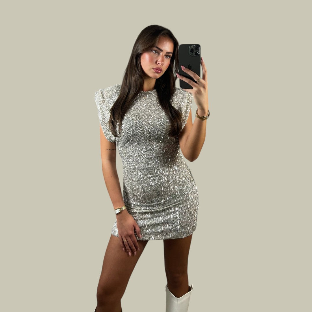 Womens Sequin Mini Dress