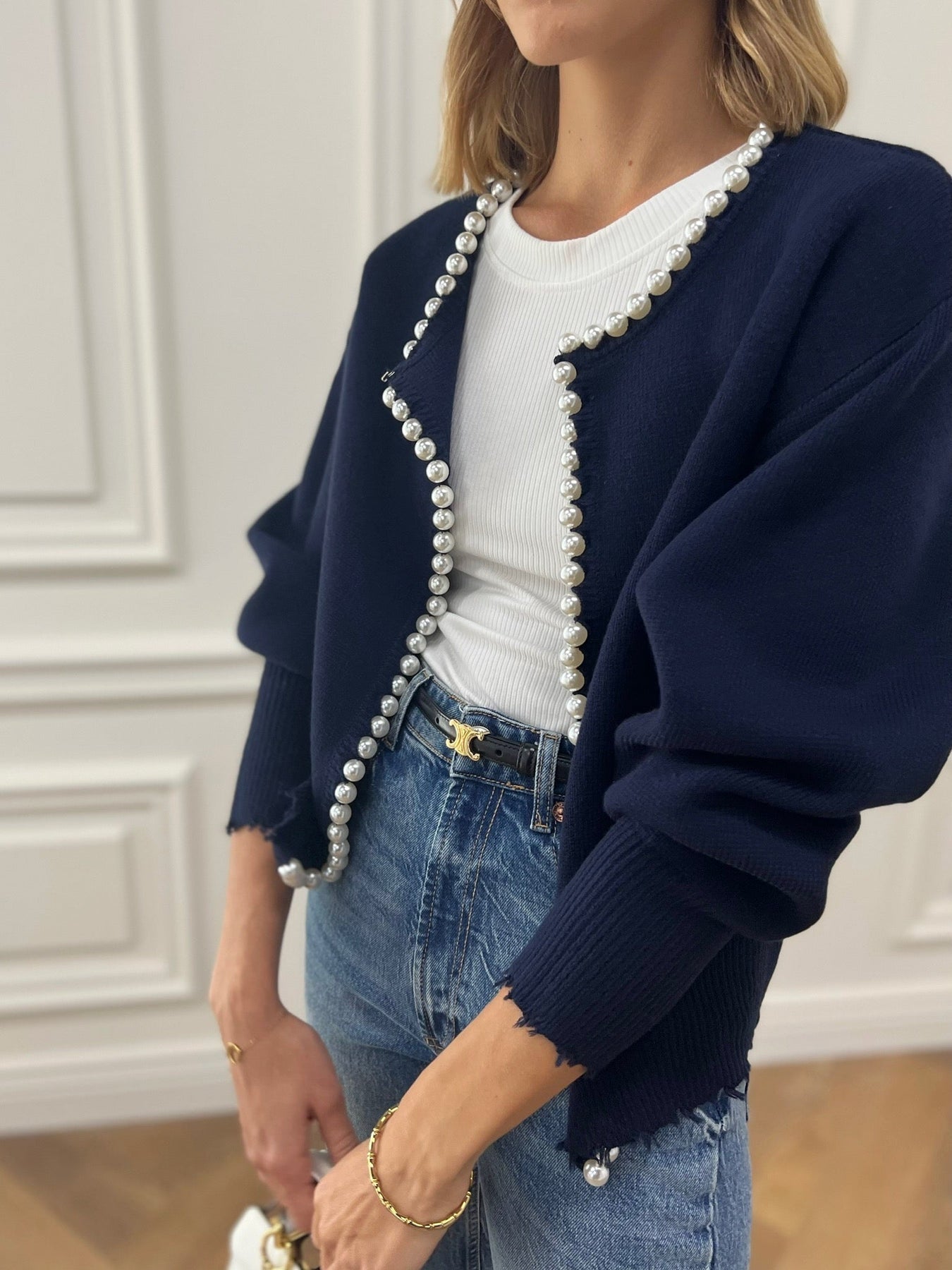 Lux Pearls Cardigan