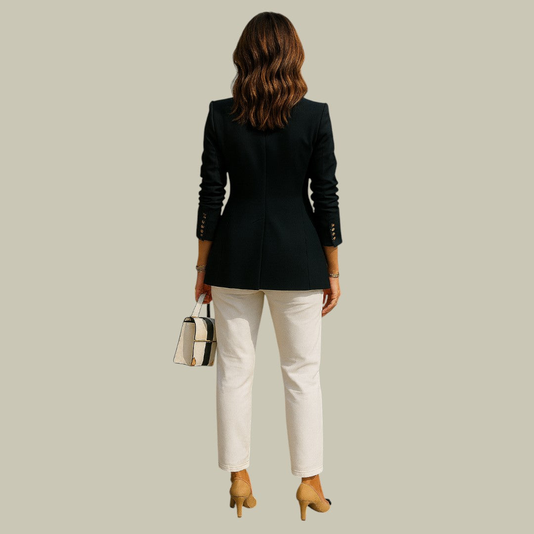 Lux & Classy • Women’s Tailored Blazer with Buttons