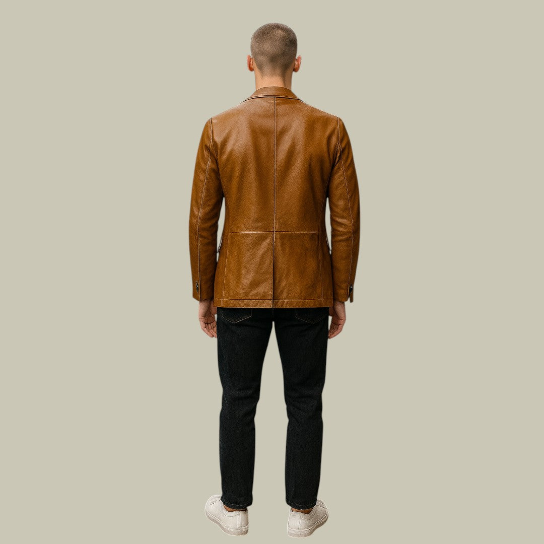 Lux & Classy • Men’s Milano Classic Leather Jacket