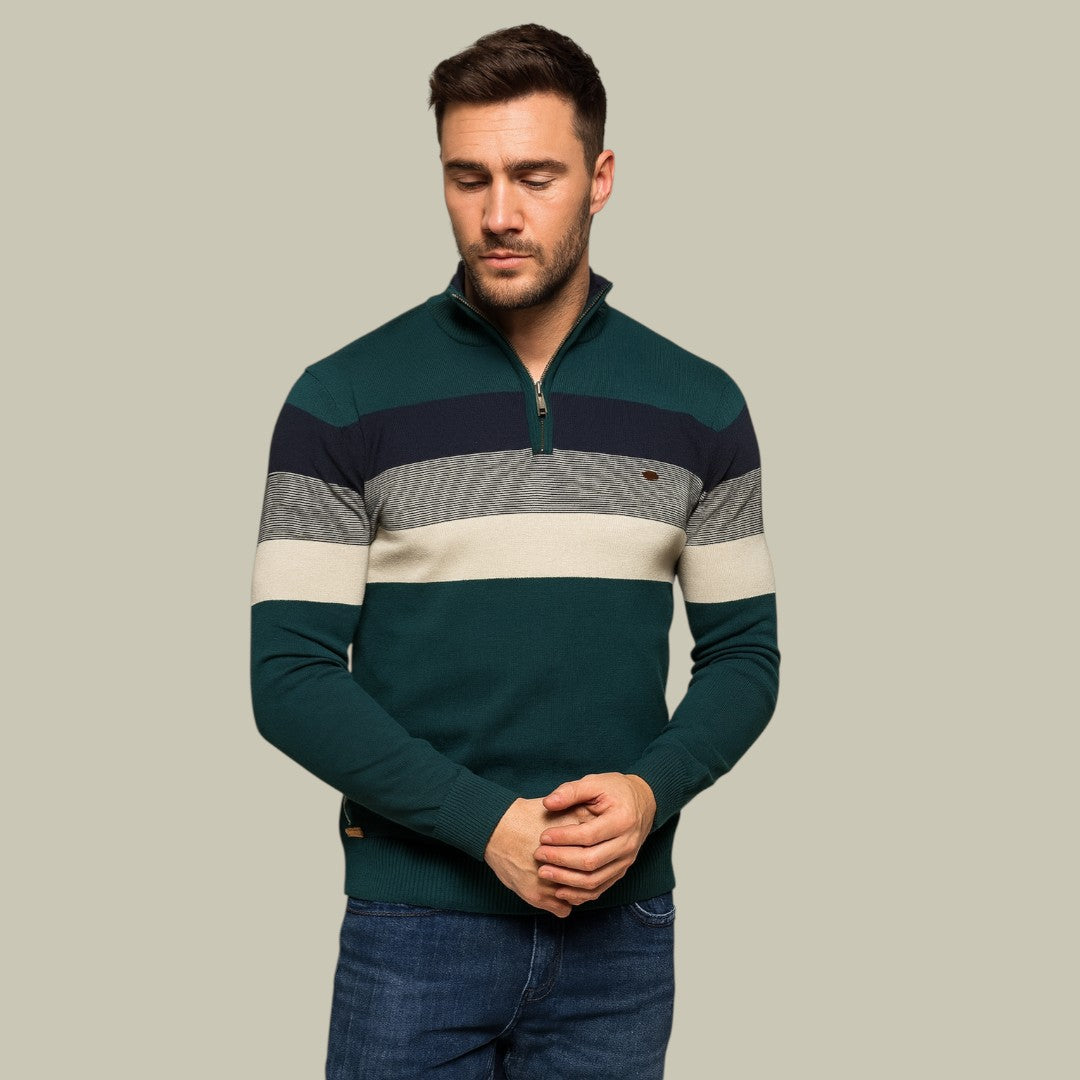 Lux & Classy  • Men's Elegant Quarter-Zip Sweater