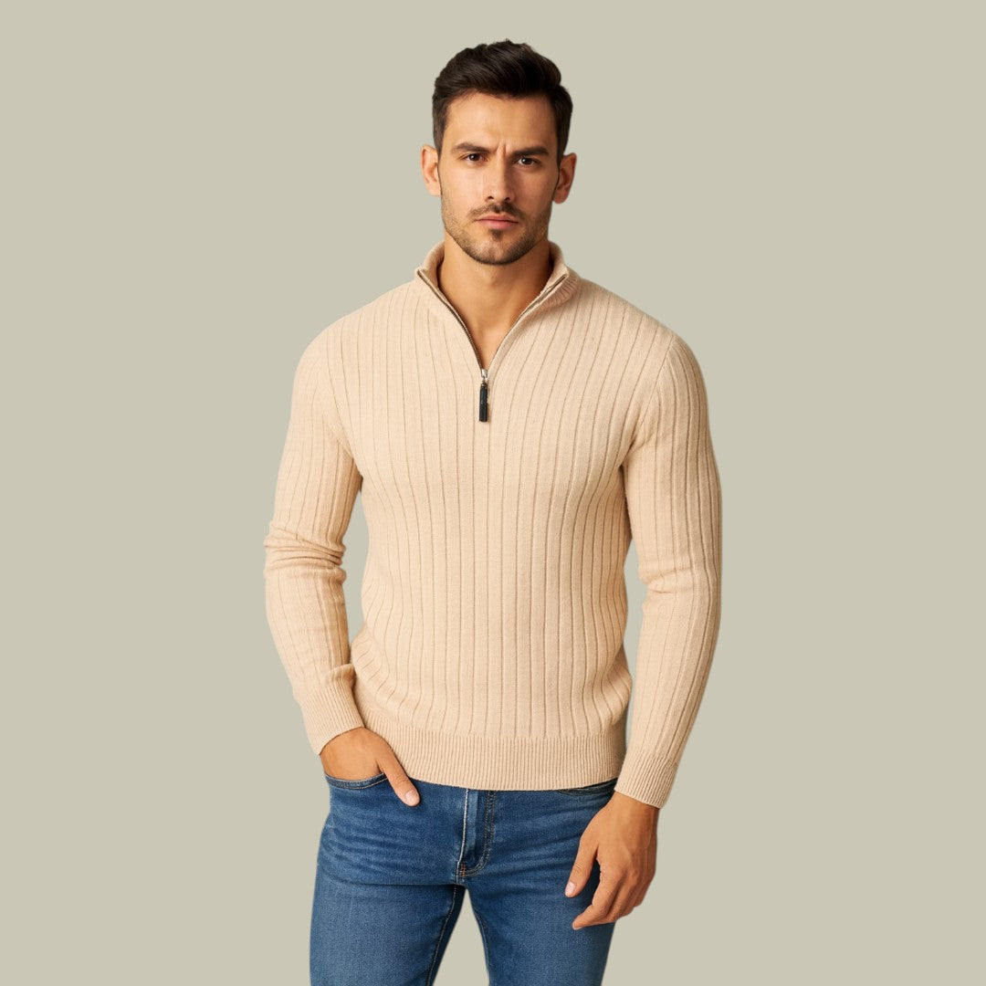 Lux & Classy  • Men's Casual Half-Zipped Sweater
