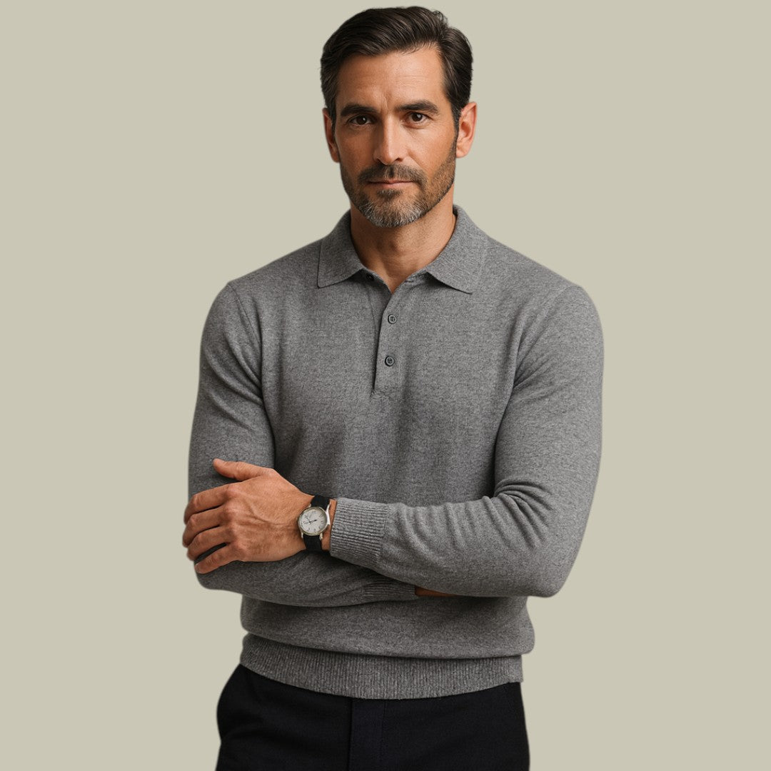 Lux & Classy  • Men's Comfortable Wool Polo Sweater