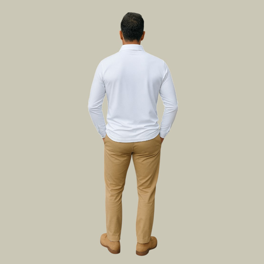 Lux & Classy • Men’s Casual Long-Sleeve Polo Shirt
