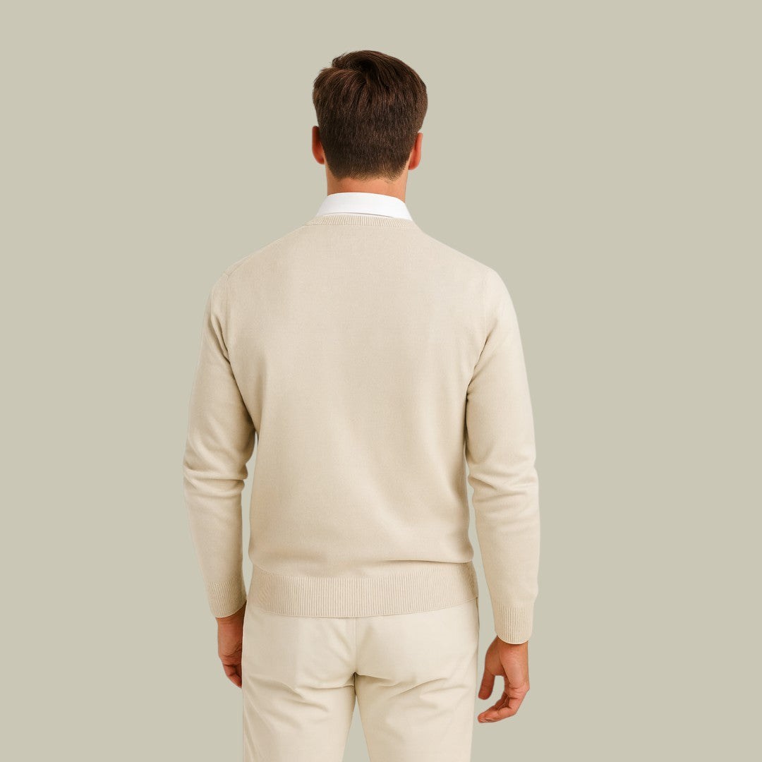 Mens V-Neck Sweater Knitted