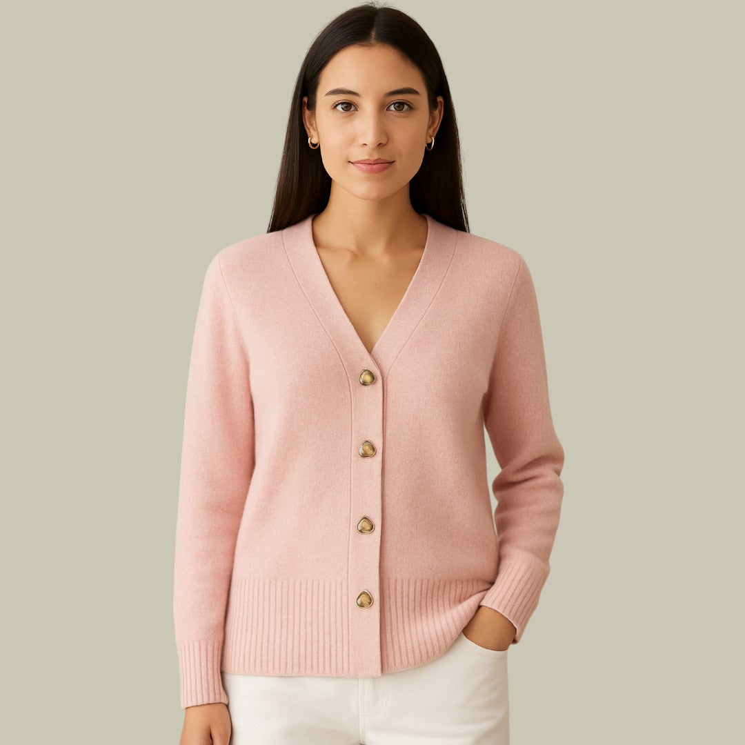 Womens Cardigan Knit Heart Cozy
