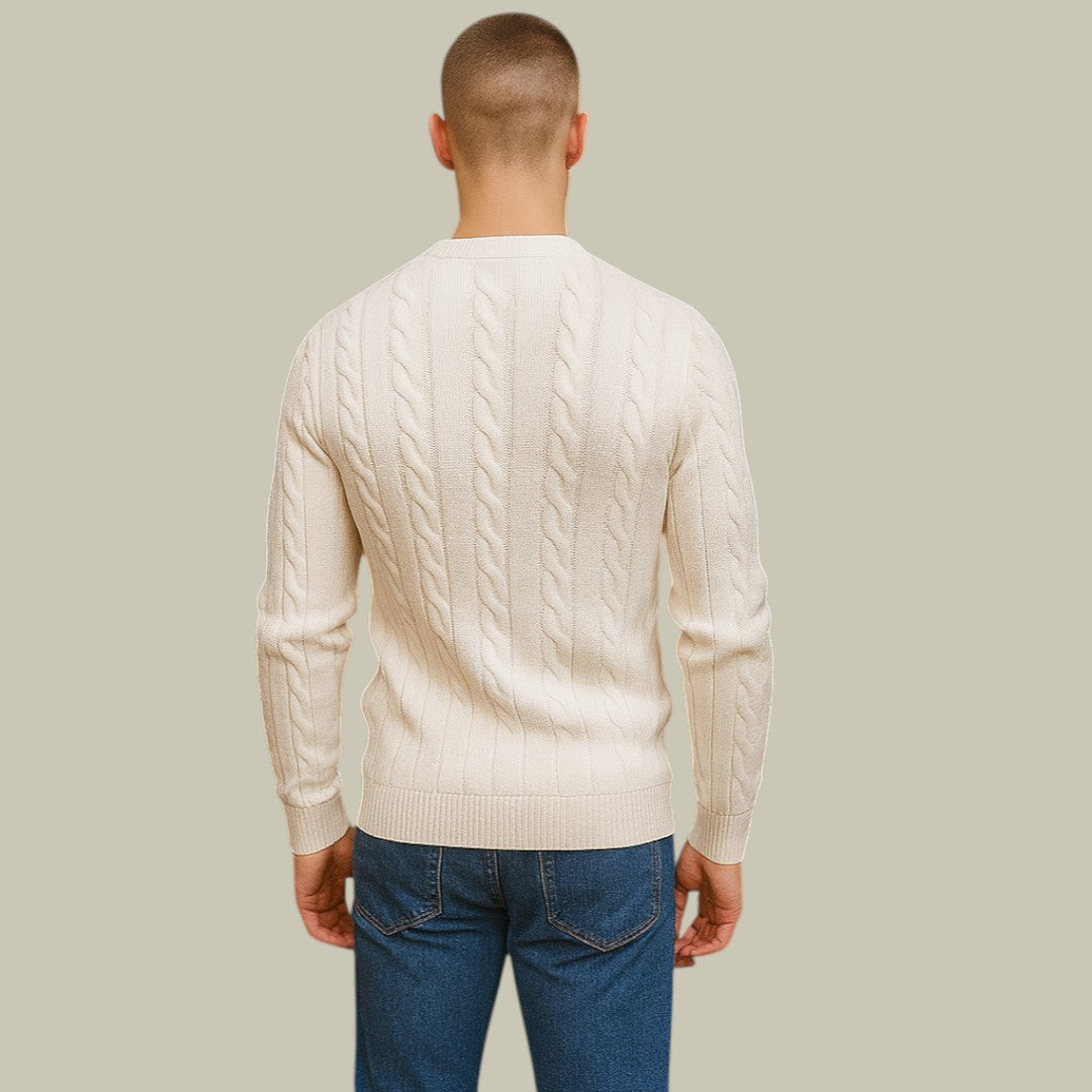 Lux & Classy  • Men's Embroidered Cotton Sweater