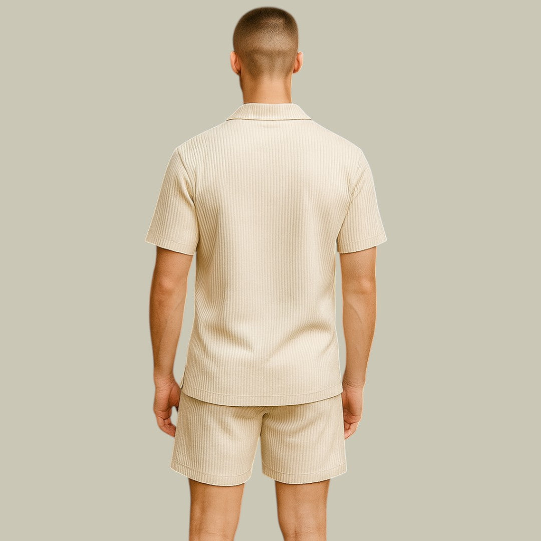 Lux & Classy  • Men's Stylish Corduroy Polo Shirt and Short