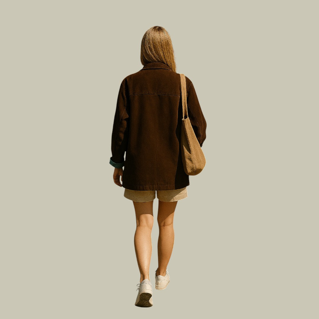 Lux & Classy  • Women's Classic Brown Suede Jacket