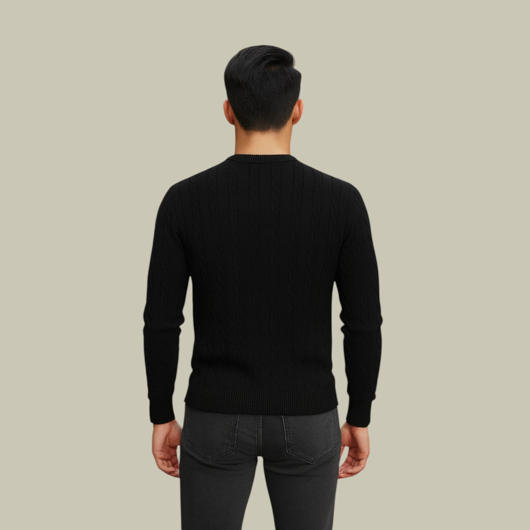 Mens Knitted Sweater Cable
