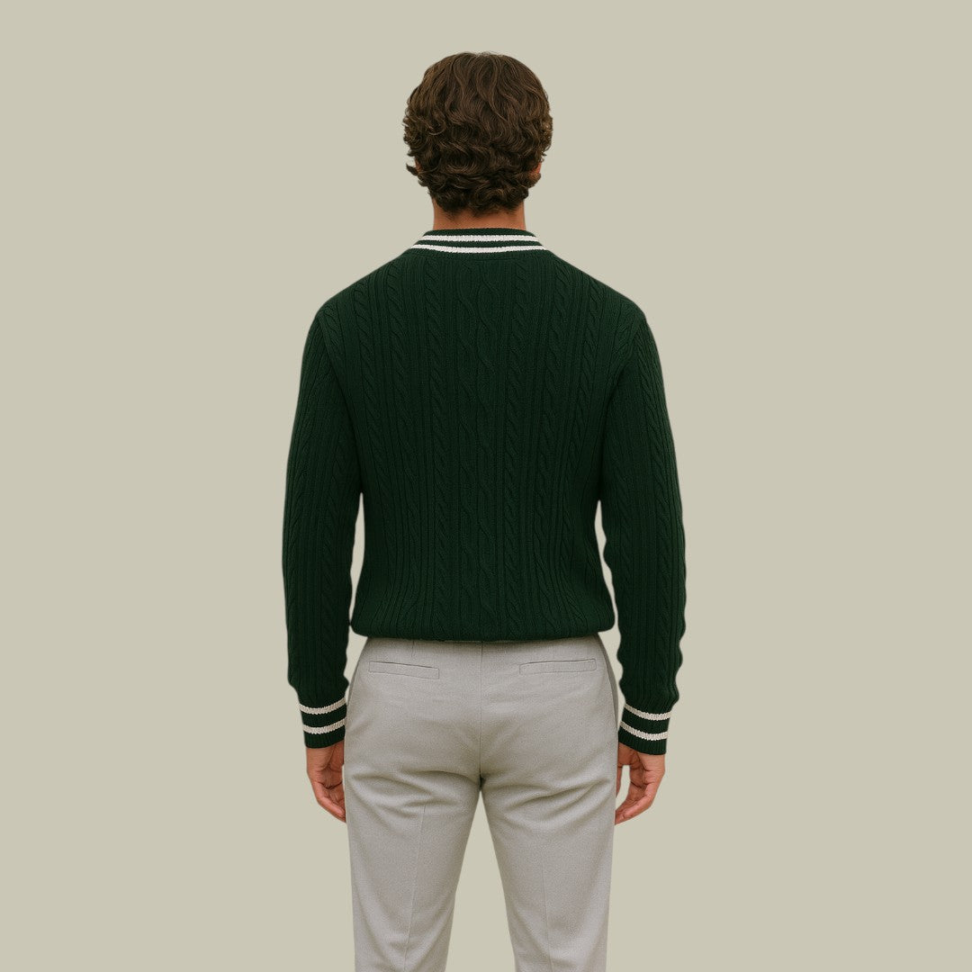 Mens Sweater V Neck Autumn