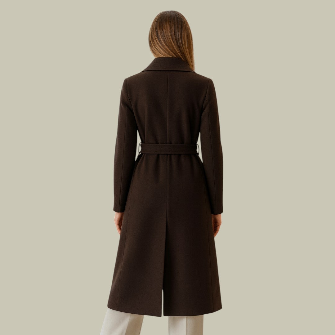 Womens Winter Coat Long Brown