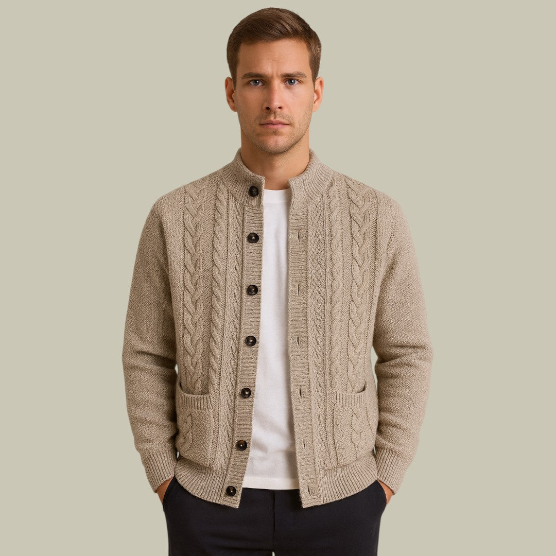 Mens Knitted Cardigan Old Money