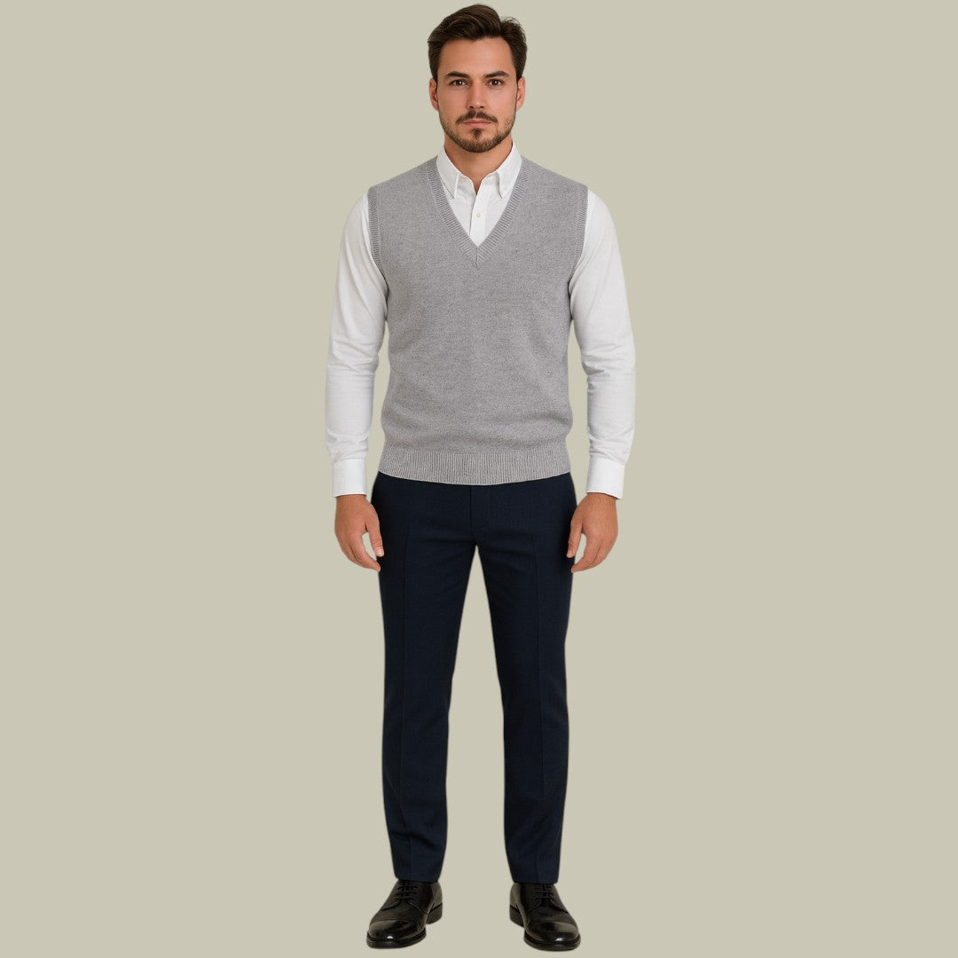Mens Sleeveless V-Neck Pullover