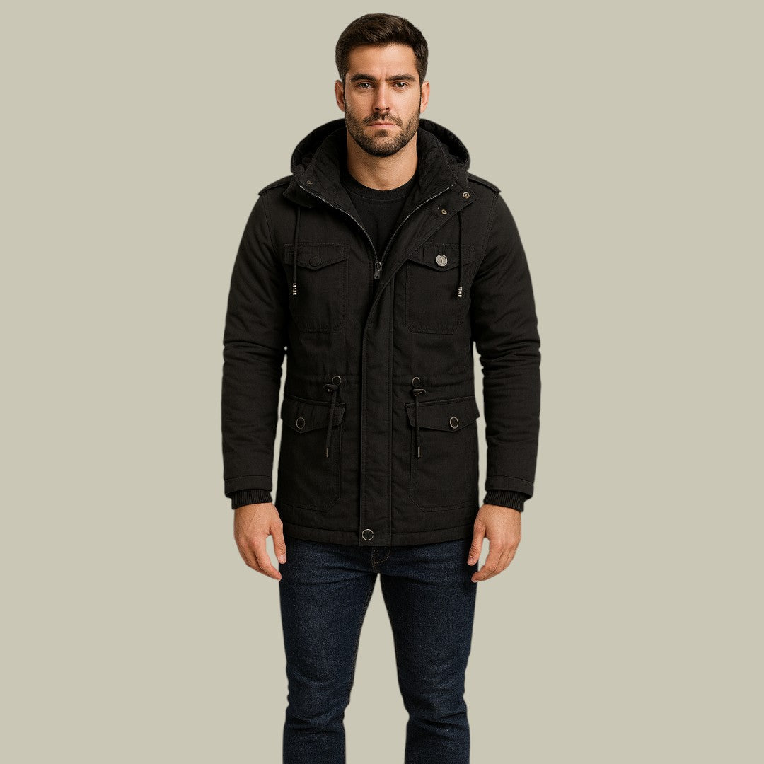 Mens Winter Jacket Thick Hooded