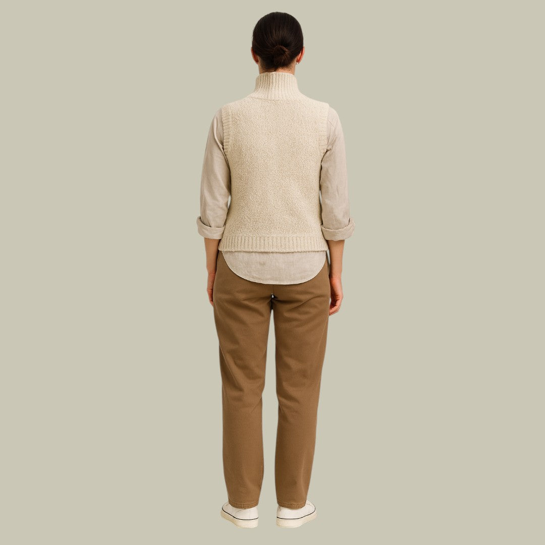Womens Knitted Cardigan Beige