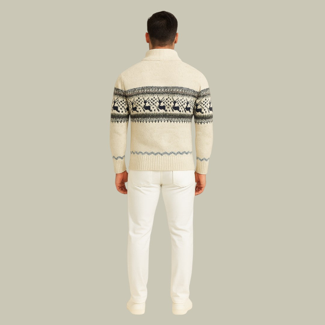 Mens Christmas Sweater Half Zipper
