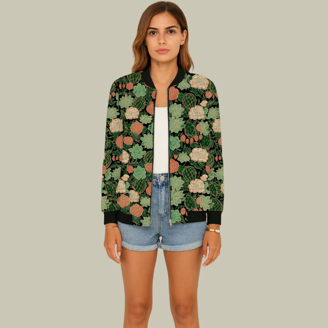 Womens Jacket with Flowers